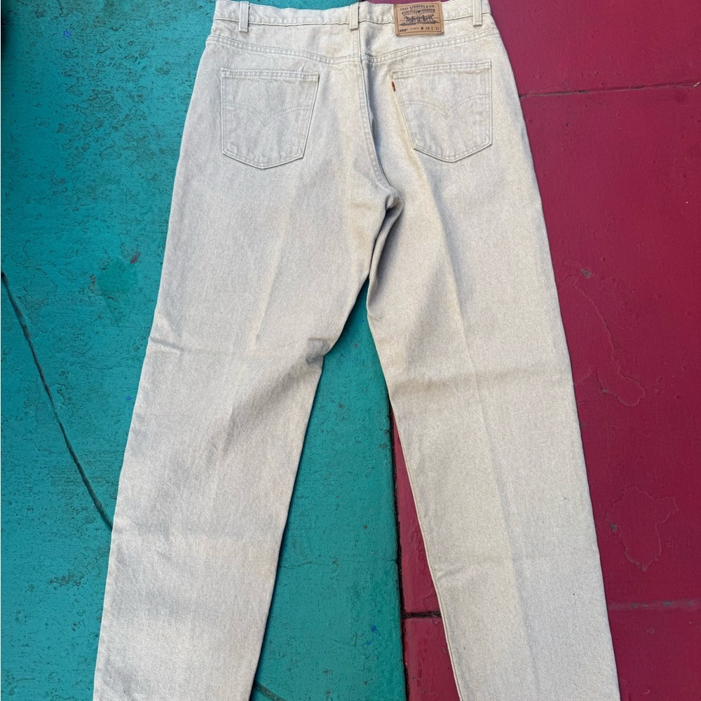 1997 Levi’s 550 Relaxed Fit Jeans Made in USA Light Wash Vintage Denim 38x32 - Picture 5 of 6